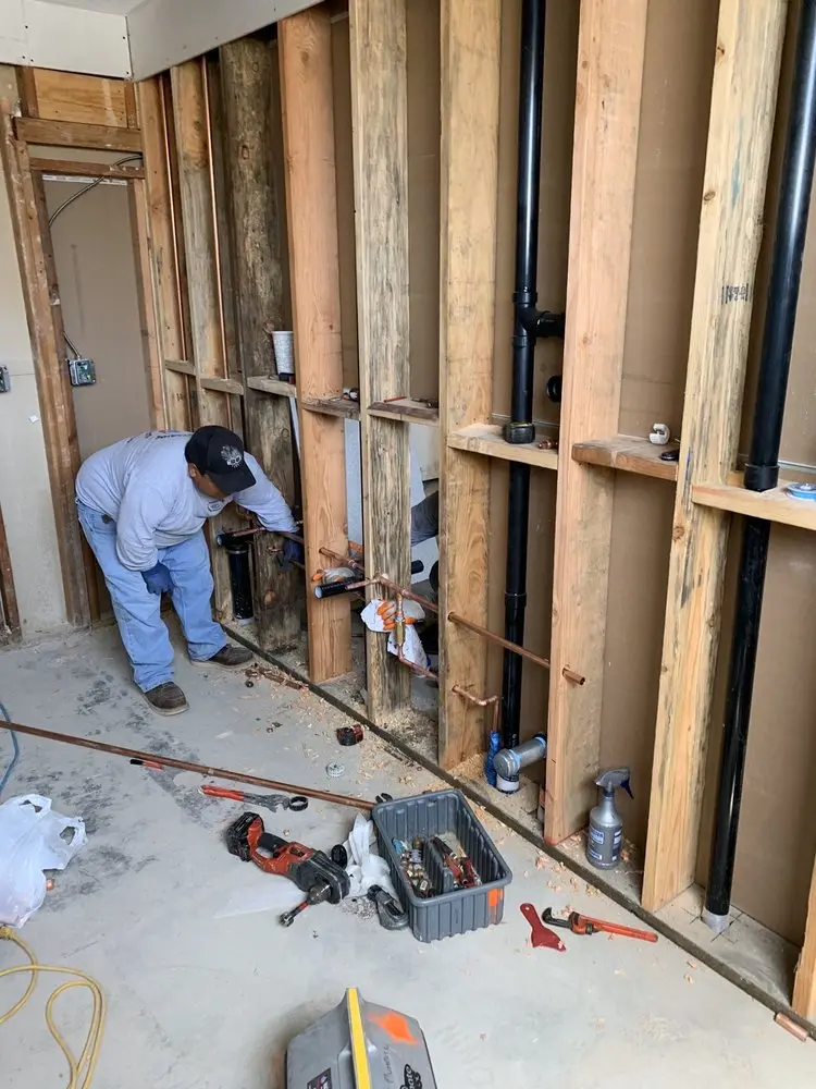 Commercial rough-in plumbing for Water Heater Replacement in Anderson